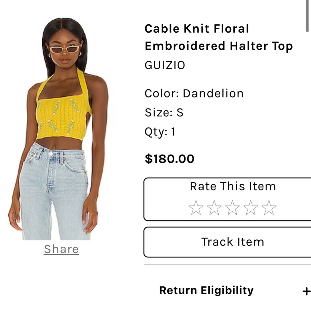 Crochet crop top also ties in the back so back shows